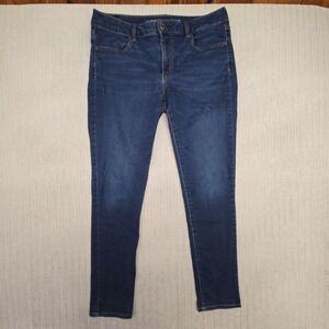 American Eagle Outfitters Jeans Womens 14 Blue Jegging Super Super Stretch Denim